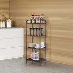 MAX Houser 4 Tier Standing Shelf Units Storage Rack, Charcoal Gray - Image 2