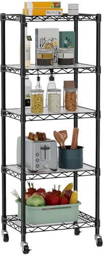 Golpart Small Shelves Storage Wire Metal Adjustable Shelf Unit by Golpart