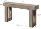 LITTLE TREE 63 Inches Long Sofa Table, Modern Console Table - Image 2