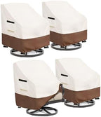 Patio Chair Covers 4 Pack, Swivel Lounge Chair Cover, Waterproof Heavy Duty by Osileyo