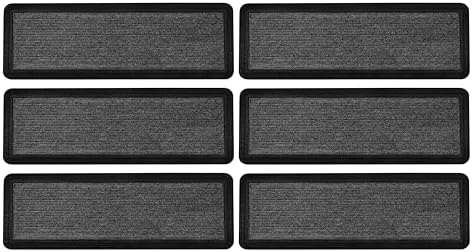 Stair Treads — 6 Pack 10x30 inch Polypropylene Rubber Stair Mats - Image 2