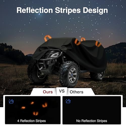 Puroma ATV Cover Waterproof Outdoor Heavy Duty Windproof Reflective Oxford - Image 5
