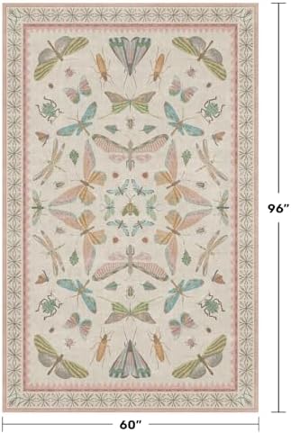 Hazo Haus Washable 5x8 Light Pink Rug - Image 2