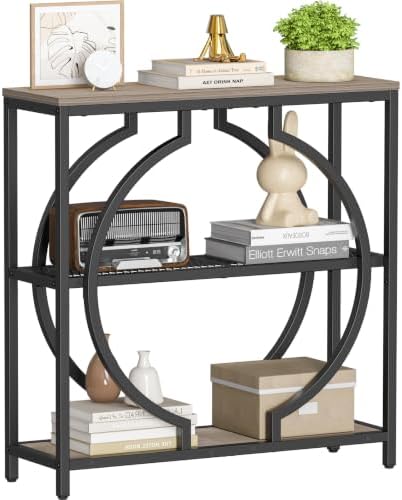 Snughome Entryway Table with 3 Tier Storage Shelves, Narrow Console Table by Snughome