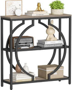 Snughome Entryway Table with 3 Tier Storage Shelves, Narrow Console Table by Snughome
