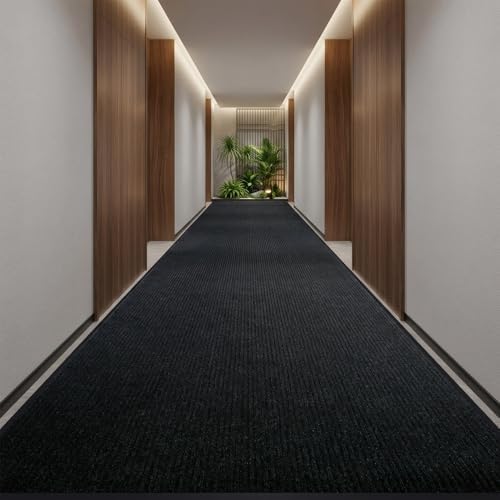 Commercial Carpet Runner, 4ft x 10ft Ribbed Hallway Runner Rug - Image 7
