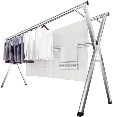 JAUREE 63 Inches Clothes Drying Rack, Drying Rack Clothing Folding Indoor by JAUREE