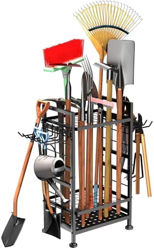 3 Tier Garden Tool Organizer, Garage Storage and Organization, Metal Yard Tools by GIOTORENT