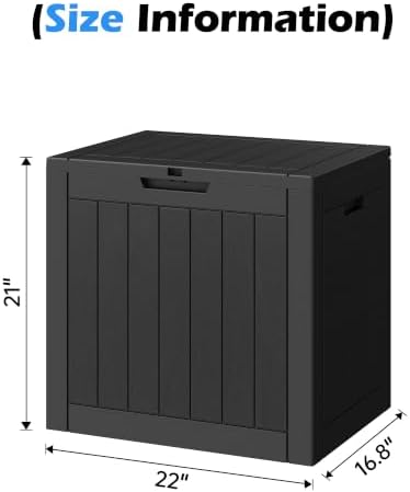Outdoor Storage Box Waterproof, 32 Gallon Deck Box - Image 2