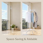 Beaudaily Clothes Drying Rack, Foldable Laundry Drying Rack, Indoor 59-Inch - Image 3