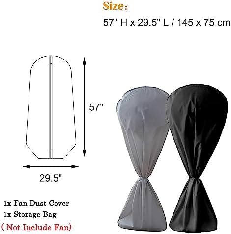 Electric Fan Dust Cover 420D Heavy Duty Standing Round Fan Cover Washable All - Image 3