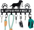 Dog Leash Holder for Wall, 7 Hooks, Iron Dog Leash Hanger, 13.5 Inch by Unknown