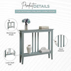 Kings Brand Narrow Console Table w/Storage Shelf - Image 3