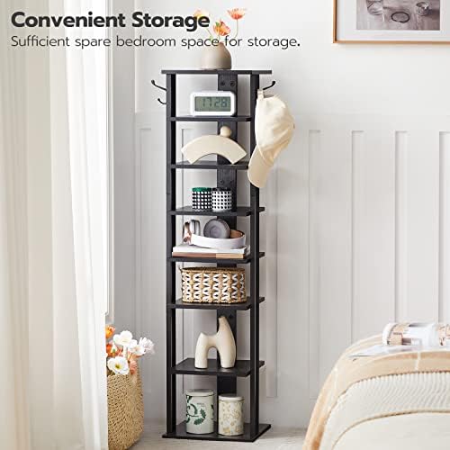 HOOBRO 8 Tiers Vertical Shoe Rack, Wooden Shoe Storage Organizer - Image 5