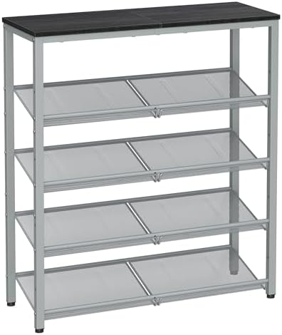 VASAGLE 5-Tier Shoe Rack, Adjustable, Freestanding by VASAGLEbySONGMICSHOME