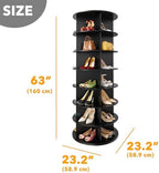 SpaceAid 7 Tier Rotating Shoe Rack Tower, Spinning Shoe Display Lazy Susan - Image 2