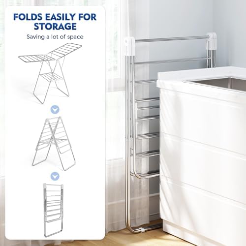 APEXCHASER Clothes Drying Rack, Stainless Steel Drying Rack Clothing - Image 2