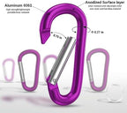 sprookber 3" Aluminum Carabiner D Ring, Caribeener Clips, Spring Snap Hook - Image 4