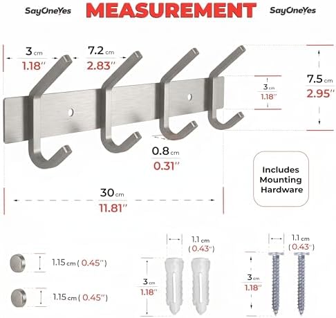 Brushed Nickel Coat Rack Wall Mount - Image 2
