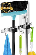 AceMining Broom Holder Wall Mount, 2 Racks 3 Hooks Heavy Duty Mop Organizer by AceMining