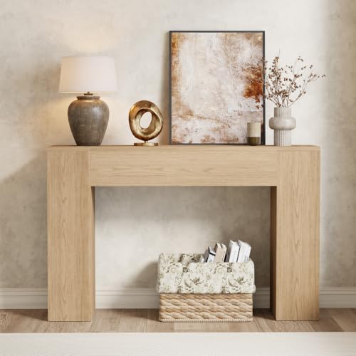 Epecoya 43 Inch Small Light Oak Console Table by YourCozyUpgradeAwaits