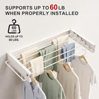 JOOM Wall Mounted Clothes Drying Rack, 31.5 Inch Foldable Rack - Image 5