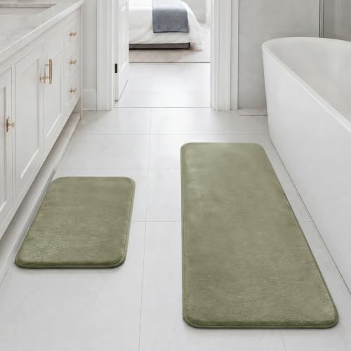HUXMEYSON Bathroom Rugs Sets 2 Piece, Non-Slip & Quick Dry Bath Mat Set by HUXMEYSON