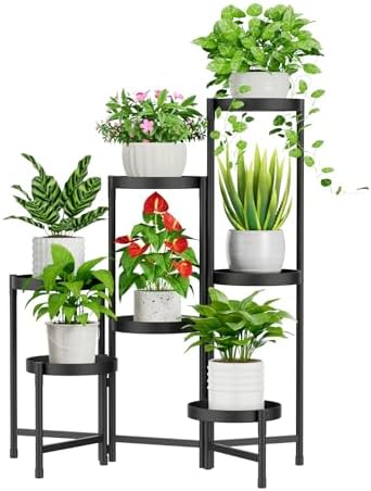 iDavosic.ly Plant Stand Indoor Outdoor, 7 Tier Metal Corner Shelf by iDavosicly