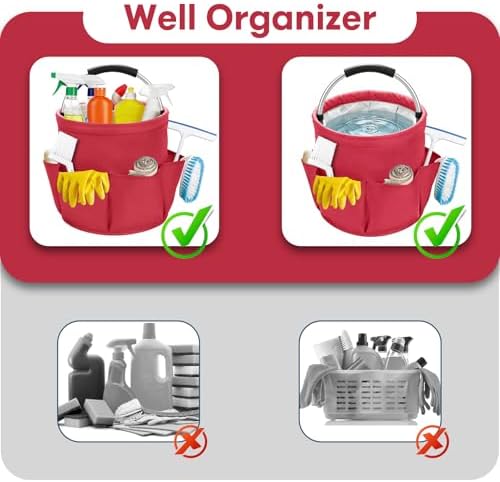 17L Foldable Waterproof Cleaning Supply Caddy - Image 3