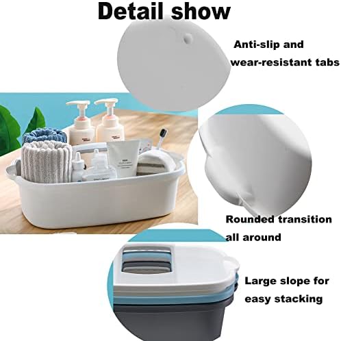 Cleaning Supplies Caddy, Large Plastic Shower Caddy Basket - Image 3