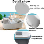 Cleaning Supplies Caddy, Large Plastic Shower Caddy Basket - Image 3