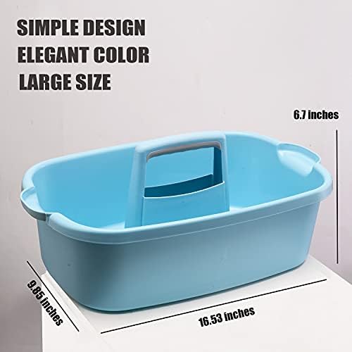ALINK Large Plastic Shower Caddy Tote, Portable Storage Caddy Basket Organizer - Image 2
