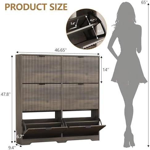 HUANLEGO Shoe Cabinet Storage for Entryway - Image 2