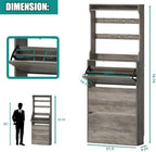Shoe Cabinet for Entryway with 3 Flip Drawers, Narrow Hidden Slim Freestanding - Image 2