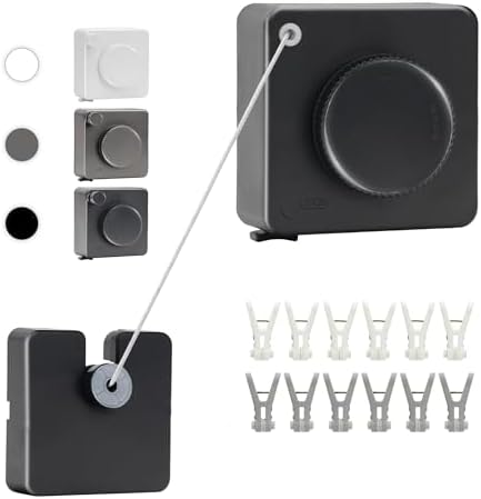 15.7Ft Retractable Clothesline Indoor an Anti-sag Retractable Clothesline by Unknown