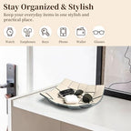 MSJGA Valet Tray PU Leather Key Holder Bowl - Image 3