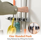 Lifewit Mop and Broom Holder Organizer Wall Hanging Mount, 1 Pack - Image 3