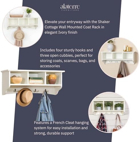 Alaterre Shaker Cottage Wall-Mounted Coat Rack - Image 4