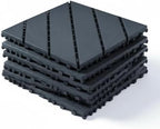 Interlocking Deck Tiles 44 Pack, Plastic Outdoor Deck Tiles by YumiMuasy