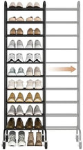 STORAGE MANIAC 10-Tier Expandable Shoe Rack, 44 Pairs Tall Shoe Rack by STORAGEMANIAC