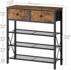 YATINEY 4 Tier Shoe Rack, Large Capacity Shoe Storage Organizer, Metal Shoe - Image 3