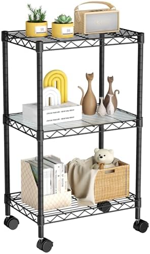 Golpart Small Shelves Storage Wire Metal Adjustable Shelf Unit by Golpart