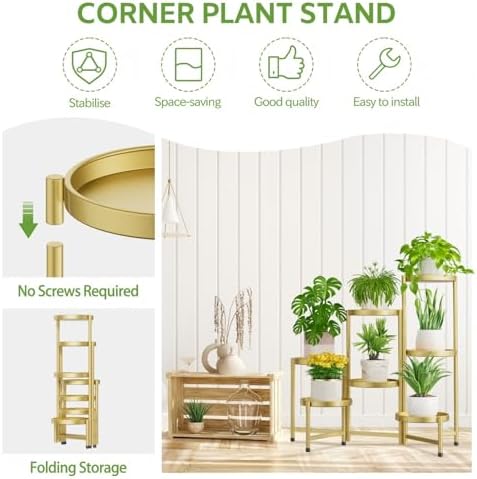 iDavosic.ly 7 Tier Large Plant Stand Indoor Outdoor, 10 In Wide Tray - Image 5