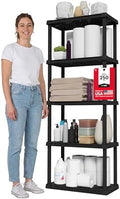 IRIS USA Plastic Storage Shelves |Made in USA| 64"H x 24"W x 12"D by IRISUSA