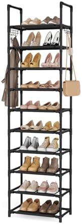 LANTEFUL 10 Tiers Shoe Rack 25 Pairs Large Capacity Tall Shoe Organizer Sturdy by LANTEFULforTidyingHouse
