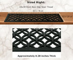 Stair Treads — 4 Pack 10x30 inch Lattice Links Rubber Stair Mats - Image 3