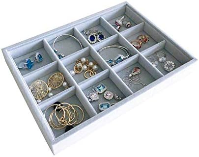 Grey Velvet Stackable Organizer Premium Grade Fabric Soft Protection - Image 2