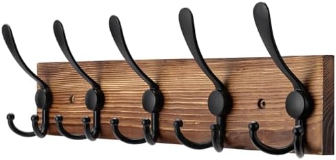 Kuhome Coat Rack Wall Mount Wooden Hat Rack by Kuhome