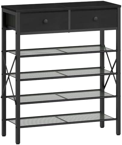 YATINEY 5 Tier Shoe Rack, Large Capacity Shoe Storage Organizer, Metal Shoe by Yatiney