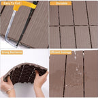 Plastic Interlocking Deck Tiles 12"x12" Waterproof Outdoor Patio Flooring All - Image 4